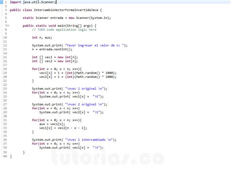 Arrays Java Intercambio Vector Forma Invertida Tutorias Co