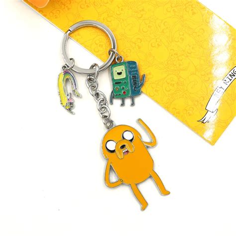 Adventure Time With Finn And Jake Anime Metal Keychain Cosplay