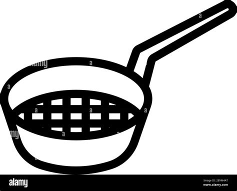 Sieve For Sifting Flour Icon Vector Outline Illustration Stock Vector