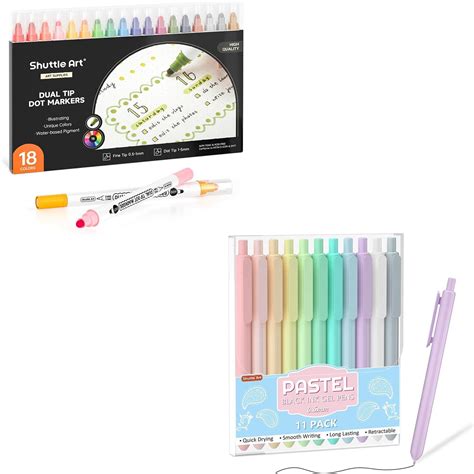 Amazon Shuttle Art Dual Tip Dot Marker Pens Bundle Colors