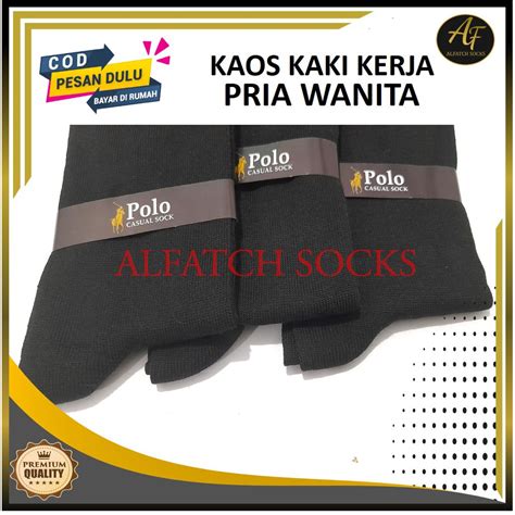 Jual Isi Pasang Kaos Kaki Kerja Pria Panjang Hitam Polos Kantor