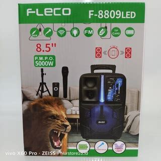 Jual SPEAKER BLUETOOTH FLECO F 8809 LED 8 5 INCH FREE MIC WIRELESS