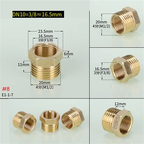 Messing Fittings Gewindefittings Reduzierstück AG IG reduz 1 4 1 8 1