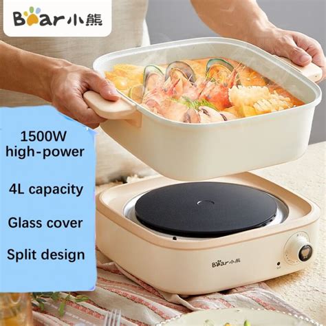 Bear Split Smokeless 4L Large Capacity Pot Multi Person Electric Hot