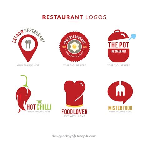 Restaurant Red Logos Vector Free Download