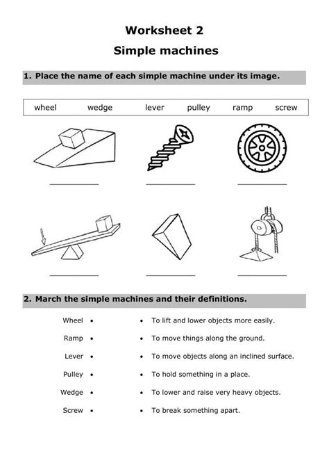 Worksheet Simple Machines Worksheet Live Worksheets Worksheets