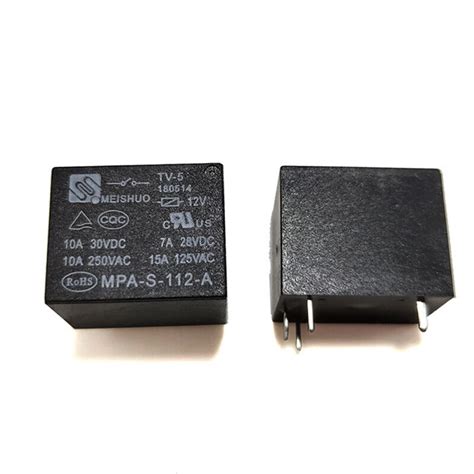 1pc MEISHUO MPA S 112 A Power Relay 12VDC 4Pin 10A 250VAC EBay