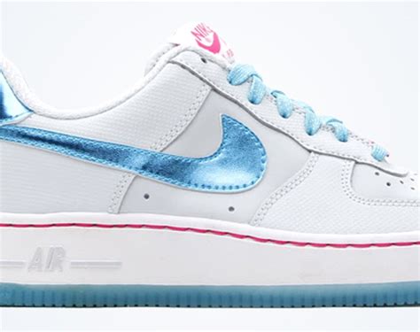 Nike Air Force 1 Low Gs Pure Platinum Gamma Blue Pink Foil