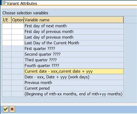 Steps To Create Dynamic Variant On Date Selection For ABAP Program