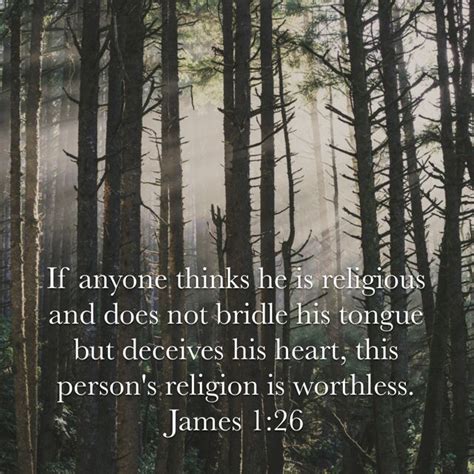 James 1 26 If Anyone Thinks He Is Religious And Does Not Bridle His