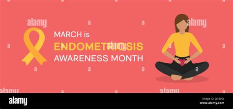 National Endometriosis Awareness Month March Info Graphic Stock Vector Image And Art Alamy