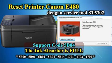 Cara Reset Printer Canon E Support Code B Dengan Service Tool