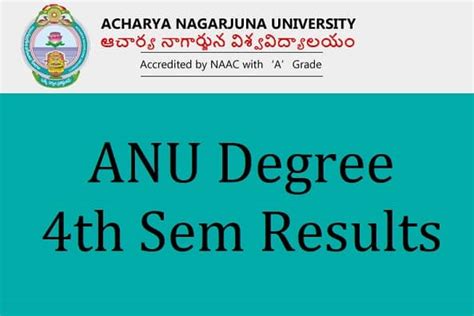 ANU Degree 4th Sem Results 2021 Link OUT Manabadi Vidyavision