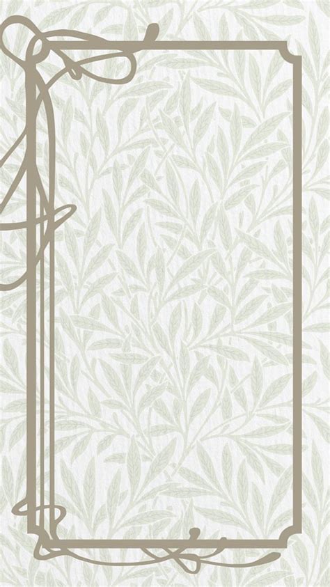 William Morris Patterned Phone Wallpaper Premium Editable Design