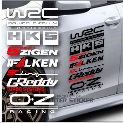 Sticker Sticker Cutting Car Logo Racing Wrc Hks Zigen Falken Greddy Oz