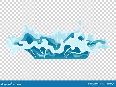 Water Splash Animation Shock Waves On Transparent Background Spray