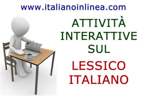 Indice delle attività interattive sul lessico italiano