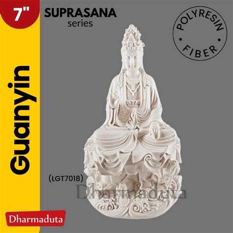 Jual Suprasana Guan Yin Fiber Kwan Im Bodhisattva Patung Rupang Arca