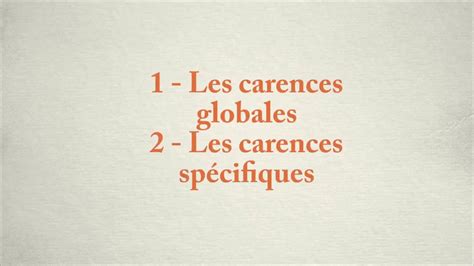 Les Carences Alimentaires Youtube