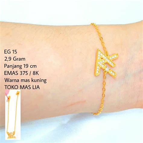 Jual Gelang Tangan EMAS ASLI Kadar 300 375 TOKO MAS LIA GOLD BEKASI