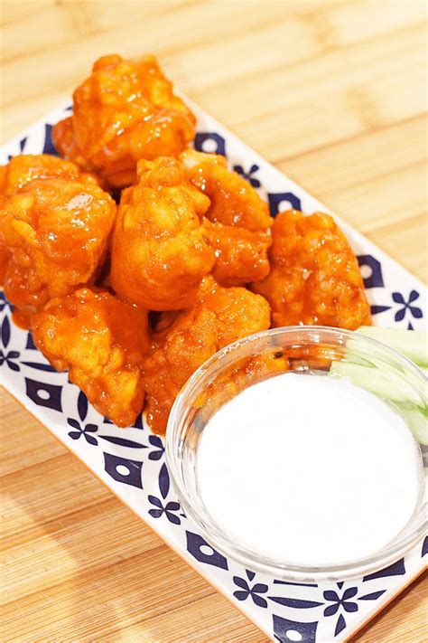 Spicy Tempura Inspired Buffalo Cauliflower