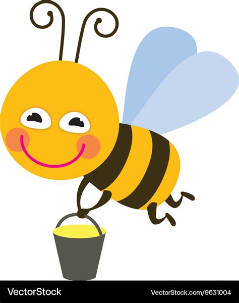 Funny Bee Royalty Free Vector Image Vectorstock