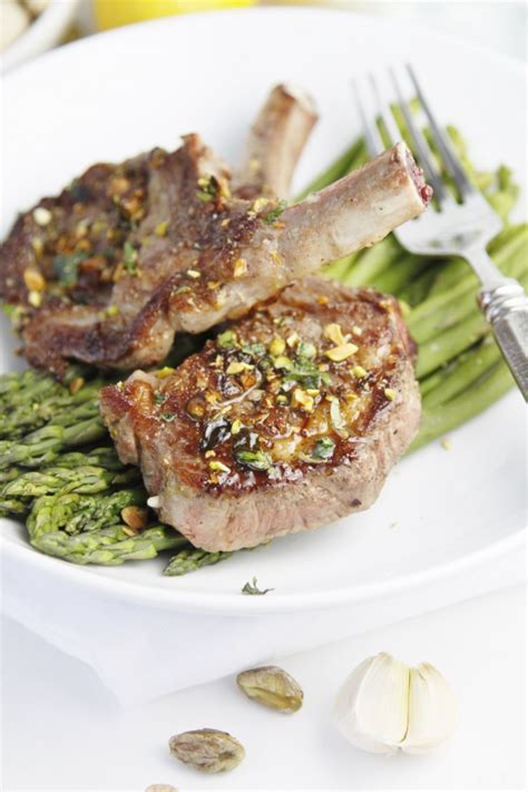 Grilled Pistachio And Mint Crusted Lamb Chops Bell Alimento