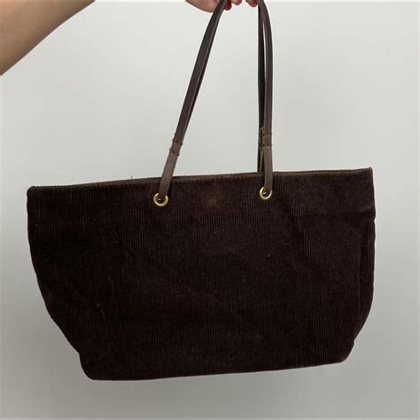 Vintage Brown Corduroy Mini Tote Shoulder Bag Very Depop