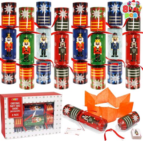 Joyin 8 Pack Christmas Party Favor Non Snap Nutcrackers