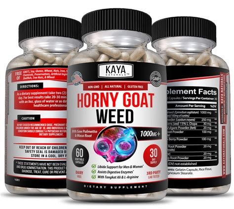 Horney Goat Weed For Men Women With Maca Saw Palmetto Ginseng L