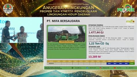 PT Mifa Bersaudara Sukses Raih PROPER Hijau MAJALAH TAMBANG ONLINE