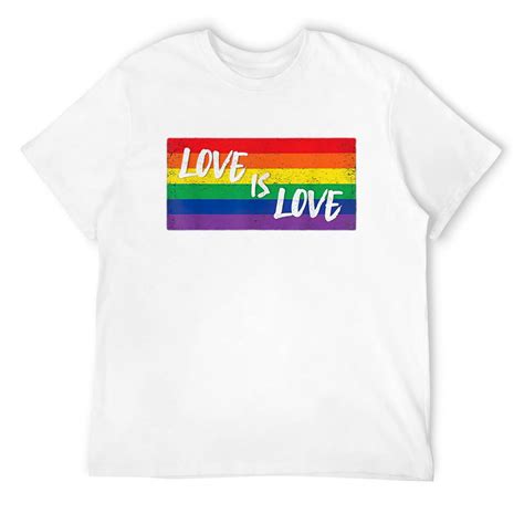 Mens Love Rainbow Equality Flag Lgbt Gay And Lesbian Pride Shirt T