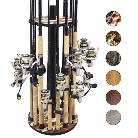 Fishing Rod Round Rack Available In Colors Rush Creek Creations