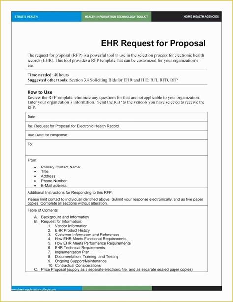 Response To Rfp Template