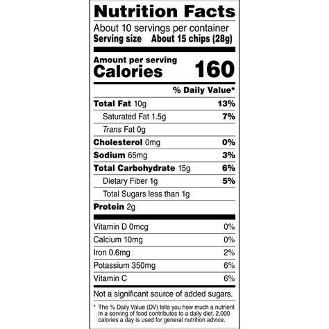 Lays Chips Nutrition Information Runners High Nutrition