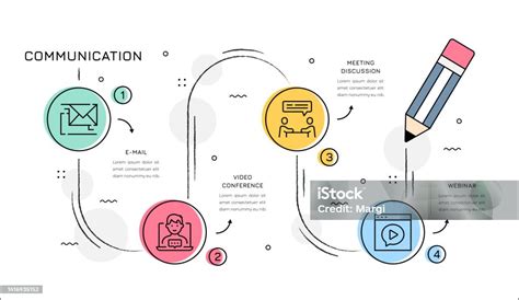 Communication Infographic Concept Stock Illustration Download Image