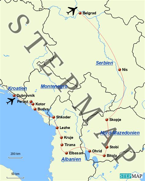 StepMap Balkan Landkarte für Europa