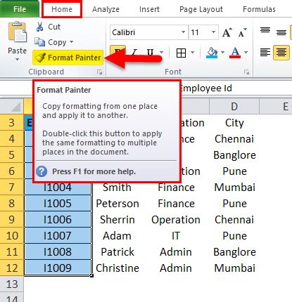 Format Painter In Excel Examples How To Use Format Painter