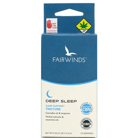 Deep Sleep Tincture With CBN 250mg CBN 250mg CBD 50mg THC Fairwinds