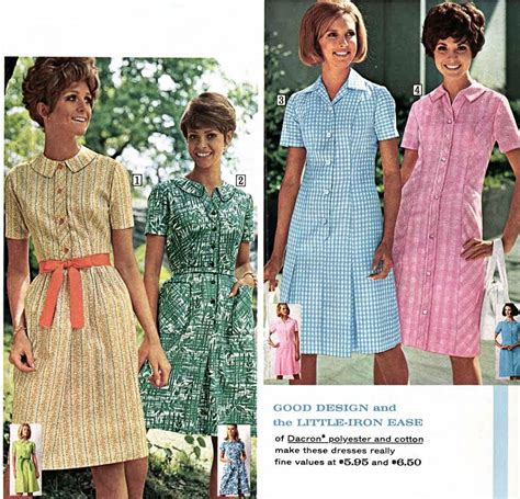 1960s Dress Styles Swing Shift Mod Mini Dresses