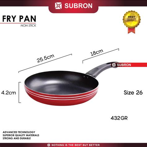 Jual SUBRON Frying Pan Fry Pan Lapis Teflon Non Stick Anti Lengket 22cm