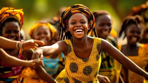 Enfants africains exécutant Journée de l enfant africain ai générative