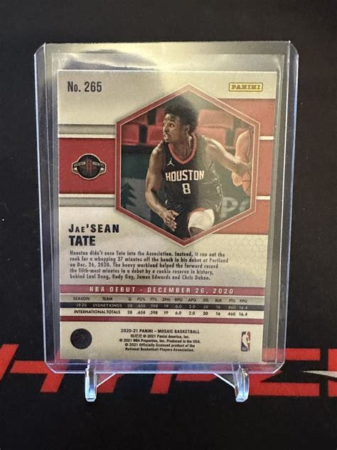 2020 21 Mosaic Basketball 265 Jaesean Tate Nba Debut Rookie Card Ebay