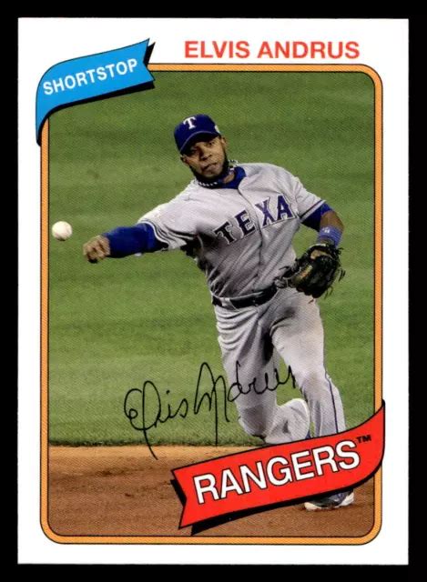 Topps Archives Elvis Andrus Texas Rangers Eur Picclick Fr