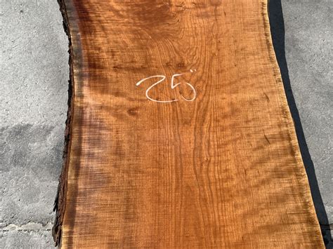 Live Edge Curly Cherry Slab Le B Irion Lumber Company