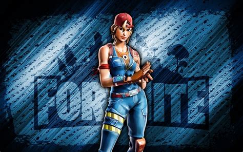 Baixar Sparkplug Fortnite K Azul Diagonal De Fundo Grunge Arte