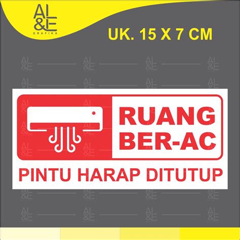 Jual 042 STIKER RUANG BER AC PINTU HARAPDI TUTUP ST01 STIKER