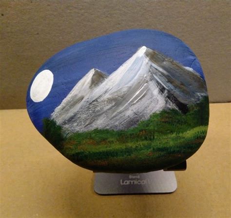 Mountains At Midnight Painted Rocks Street Painting Rock Art