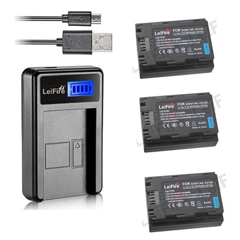 Leifire Np Fz Lithium Ion Batteries With Lcd Display Usb Charger