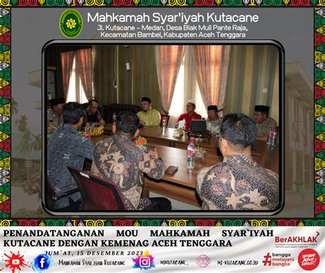 Ms Kutacane Acara Penandatanganan Mou Mahkamah Syar Iyah Kutacane